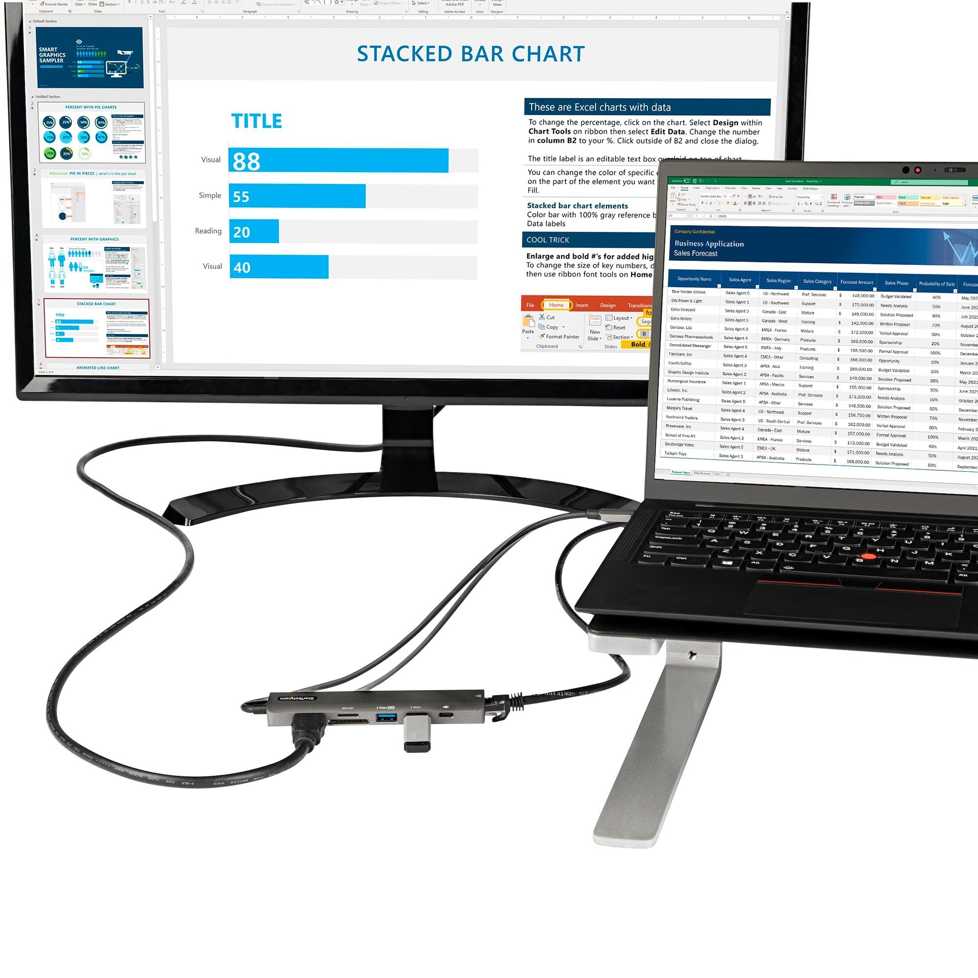 EAN 0065030891790 - StarTech.com DKT30CHSDPD1 base para portátil y replicador de puertos Alámbrico USB 3.2 Gen 1 (3.1 Gen 1)  imagen 5