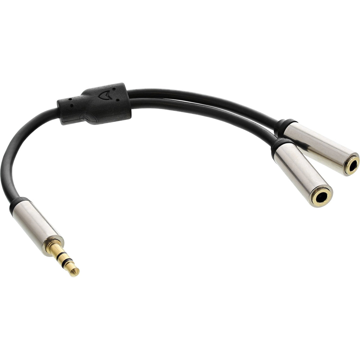 Adaptador En Y De Audio Inline De 3,5 Mm M A 2x F, 0,15 M