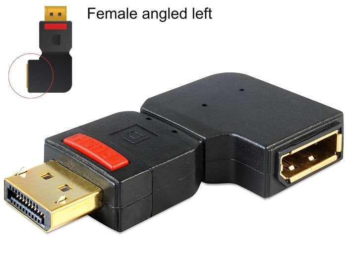 Delock 65377 Adaptador Displayport 1.1 Macho > Displayport Hembra Angular Links