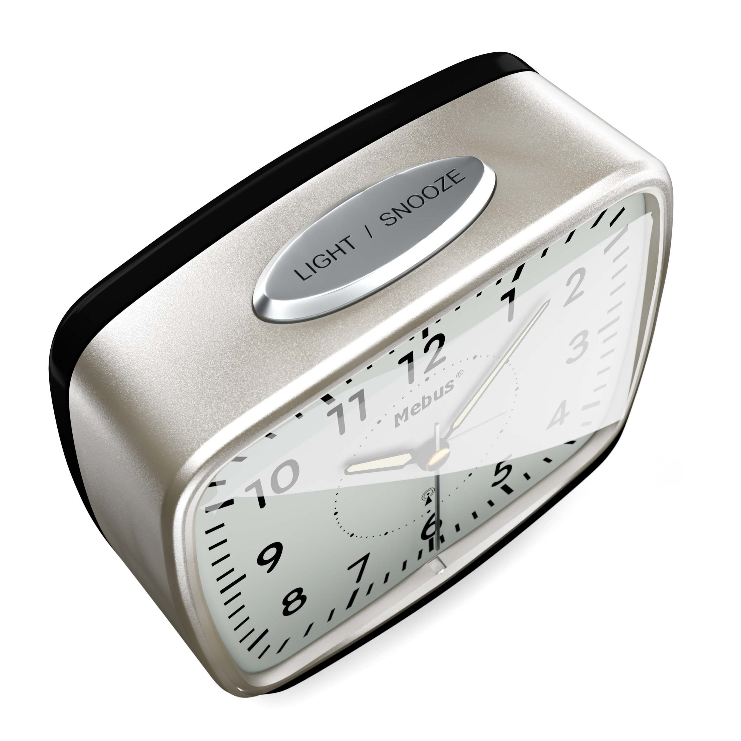 EAN 4007218253620 - Mebus Radio Reloj despertador digital Plata, Blanco imagen 2