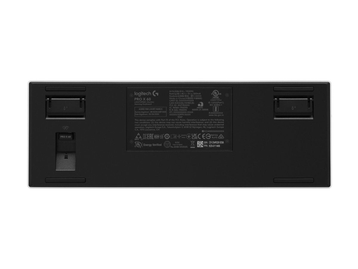 Logitech Pro X 60 Keyboard Usb + Rf Wireless + Bluetooth Qwerty Danish, Finnish, Norwegian, Swedish White