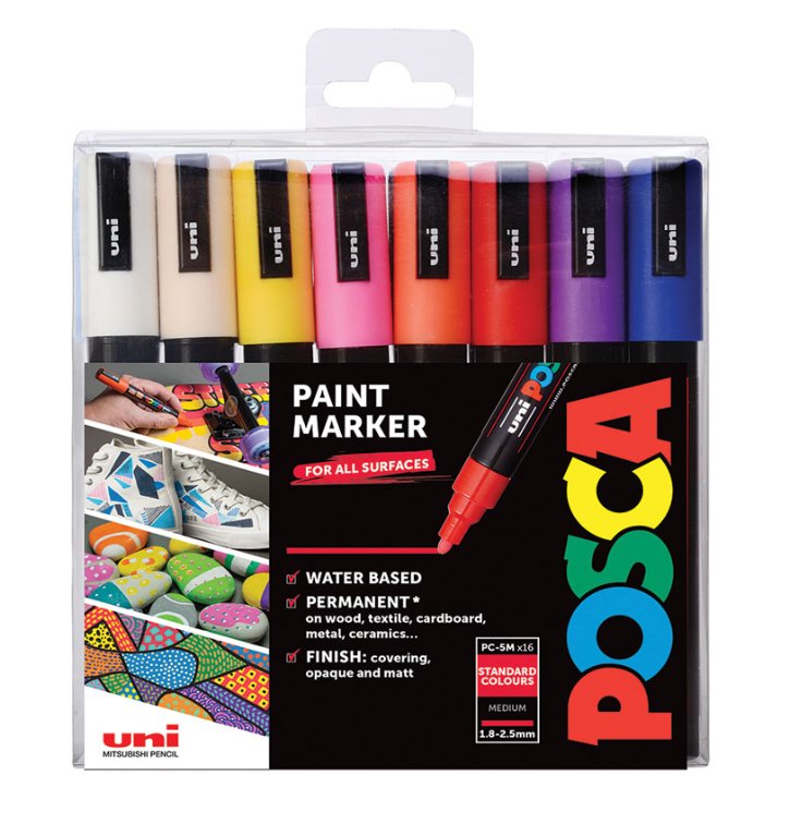 Posca - Pc5m - Medium Tip Pen, 16 Pc