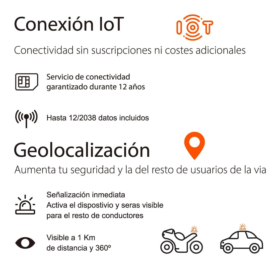 EAN 8436027003427 - EBox V16IoT EB2503 lámpara de emergencia Naranja imagen 4