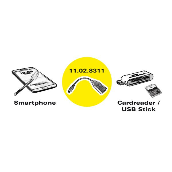 Cable Roline Usb 2.0 Usb 2.0 Typ Micro B - Typ A Bu, Otg, 0,15 M