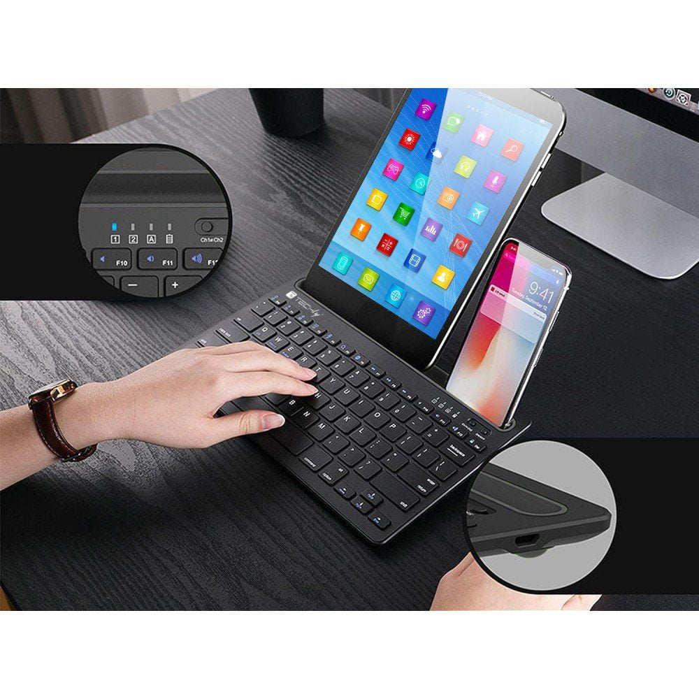 EAN 8059018367898 - Techly ICTBK102U teclado Universal Bluetooth QWERTY Inglés Negro imagen 14