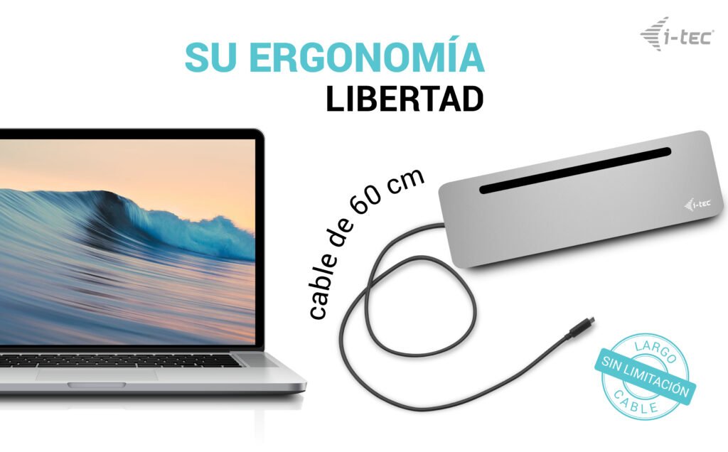 I-Tec Usb-C Metal Ergonomic 4k 3x Display 2x Dp 1x Hdmi Lan Audio Power Delivery 100 W + I-Tec Universal Charger 100 W