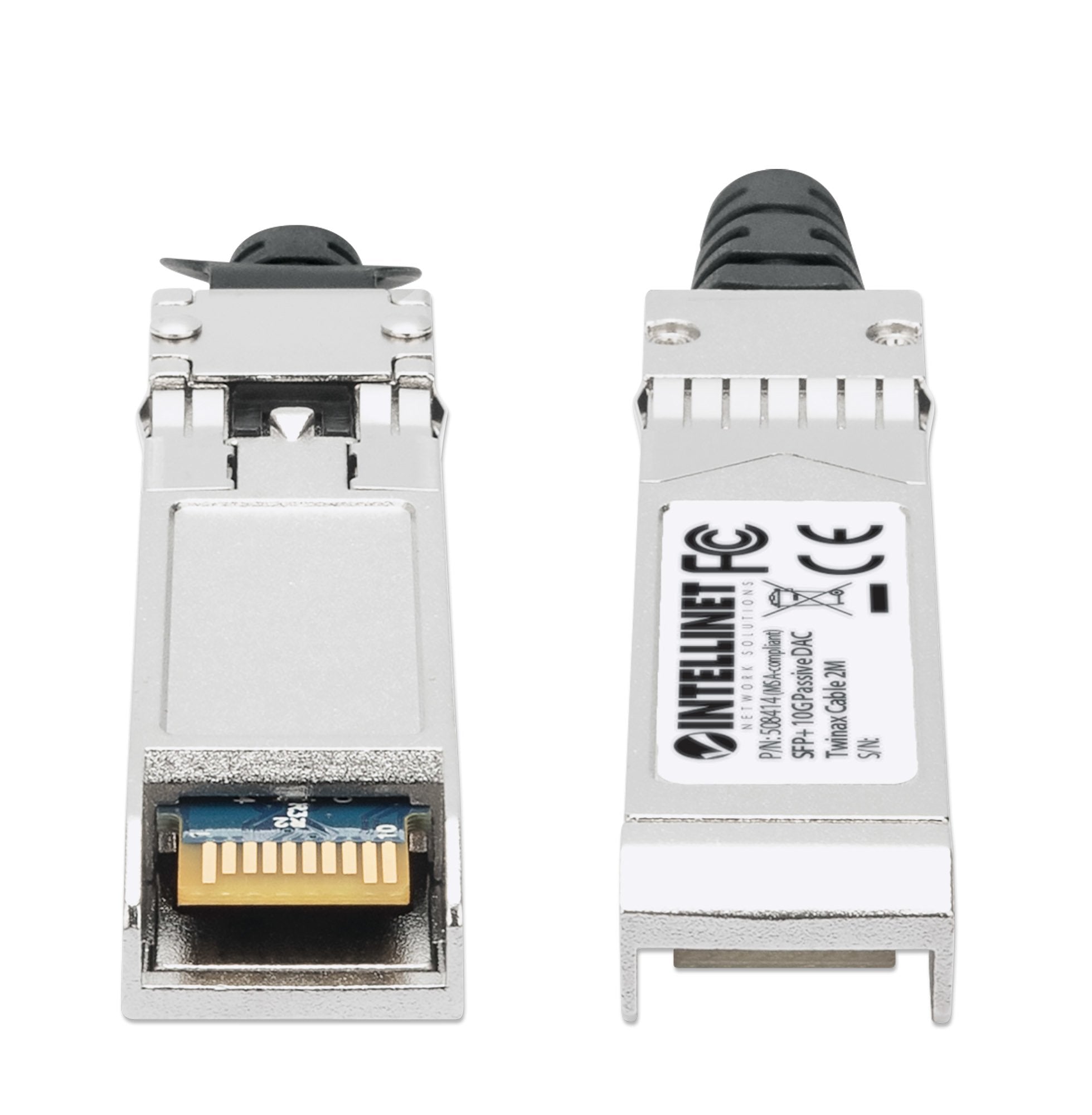 EAN 0766623508414 - Intellinet 508414 Cable de fibra óptica e InfiniBand 2 m SFP+ Negro, Plata imagen 3