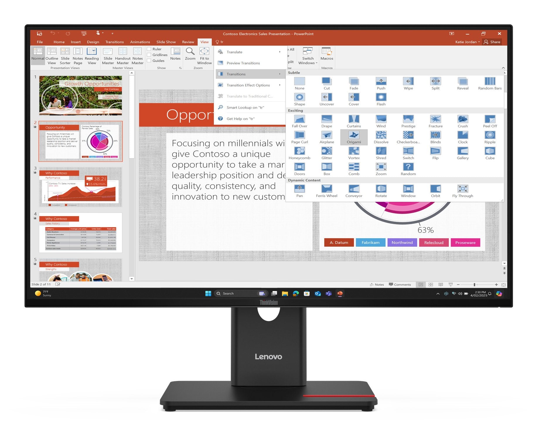 EAN 0198155815652 - Lenovo ThinkVision T27-40 pantalla para PC 68,6 cm (27") 1920 x 1080 Pixeles Full HD LED Negro imagen 1