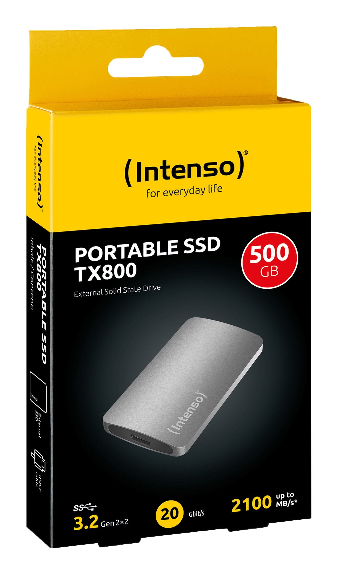 EAN 4034303035571 - Intenso TX800 500 GB USB Tipo C USB 3.2 Gen 2x2 Antracita imagen 4