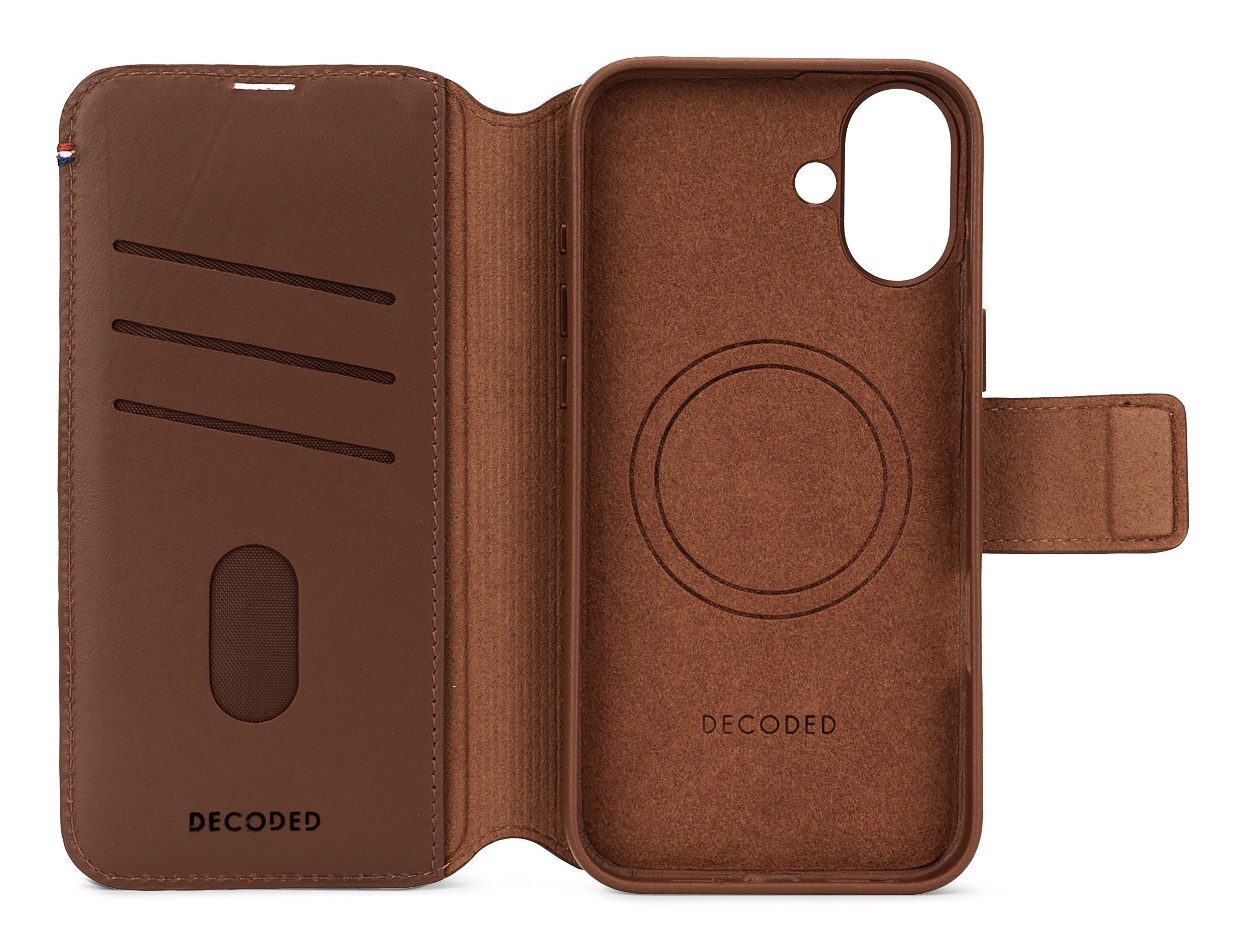 Decoded Leather Detachable Wallet Iphone 16 Plus Tan