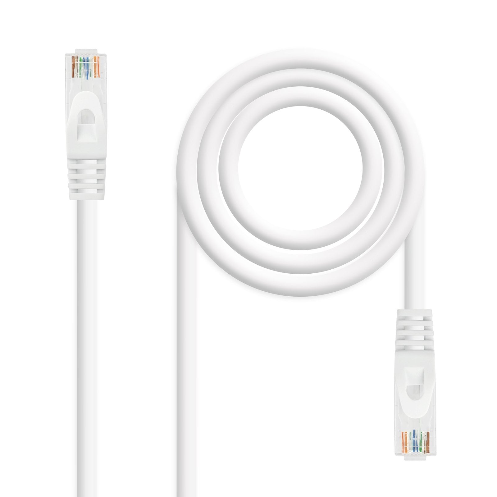 Nanocable Cable De Red Rj45 Lszh Cat.6a Utp Awg24 0.50m - Blanco