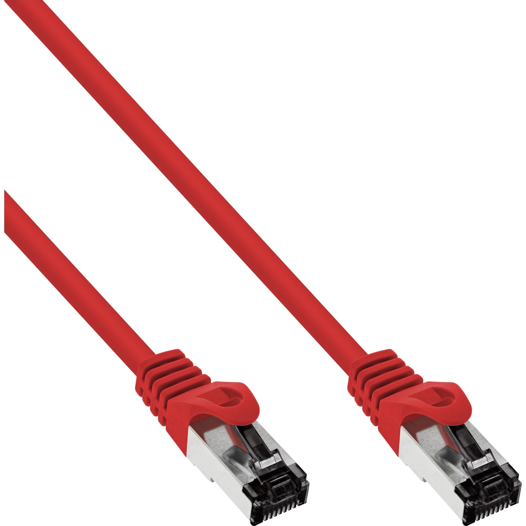 Cable De Red Inline S/Ftp Pimf Cat.8.1 Libre De Halógenos 2000mhz Rojo 0.25m