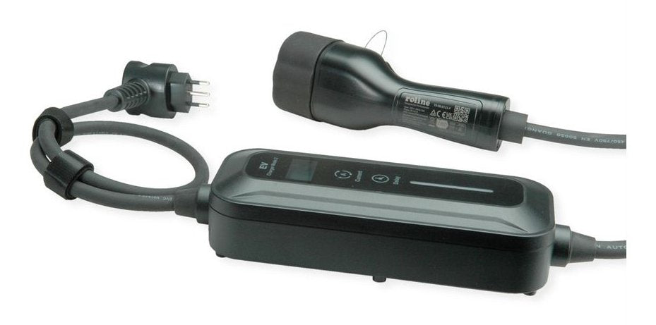 Roline Tragbares E-Auto Ladegert, Cei23-50 (It, Typ-L) & Typ2 Stecker, 1-Phasig, Mode 2, 16 A, 3,6 Kw, 7,5 M