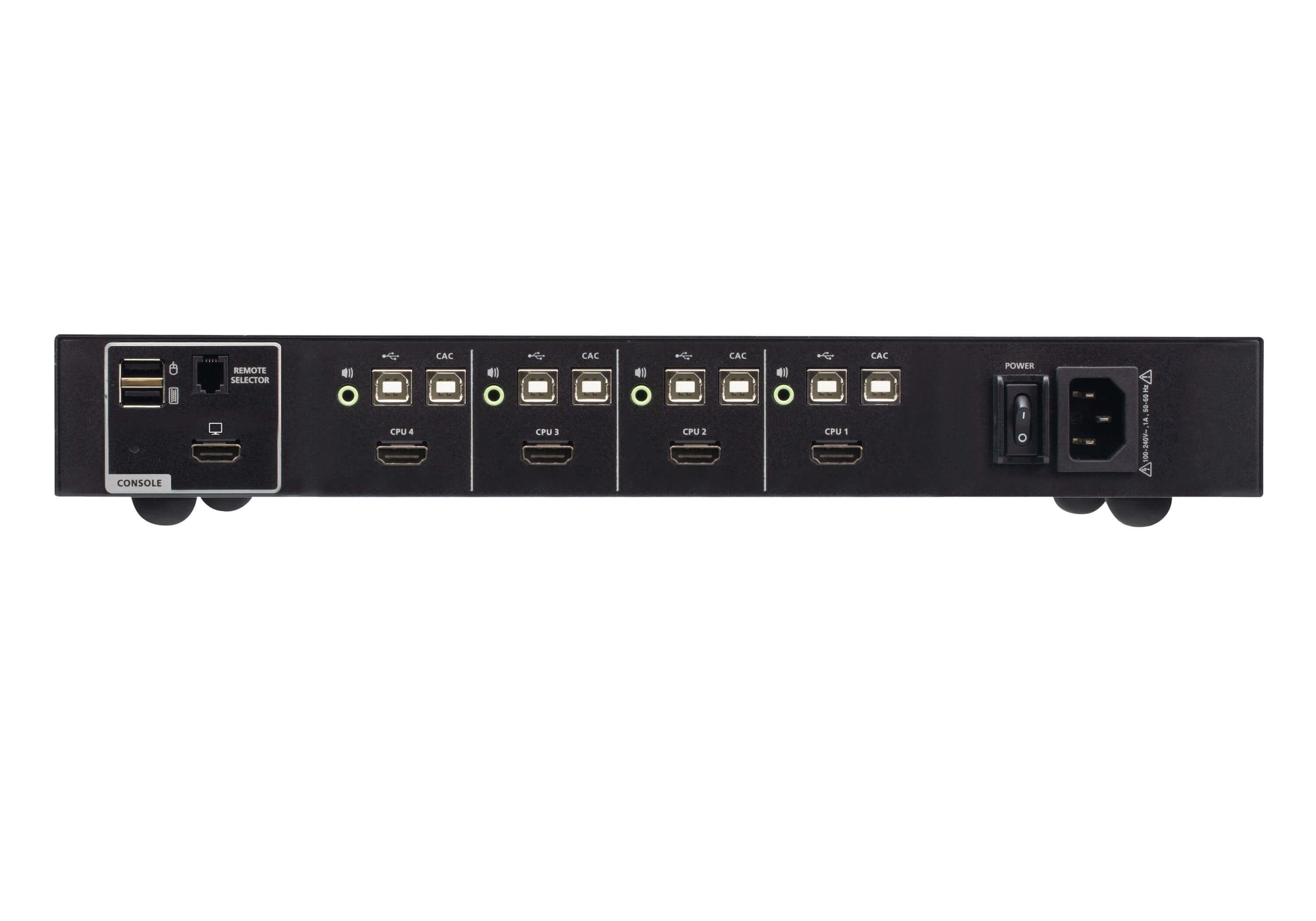 4-Port Usb - 4k Hdmi Secure Kvm Switch With Card Reader