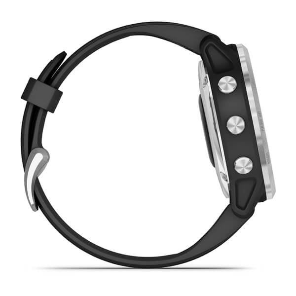 Reloj Deportivo Con Gps Garmin Fénix 6s Solar Plata/Negro Pantalla 30.4mm Carga Solar Frec Cardiaca Pulsioximetro 10atm Multisport