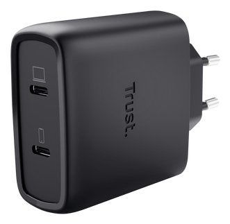 Cargador Usb Gan Trust Maxo 65w 2xusb-C Incluye Cable Usb-C 2m Color Negro