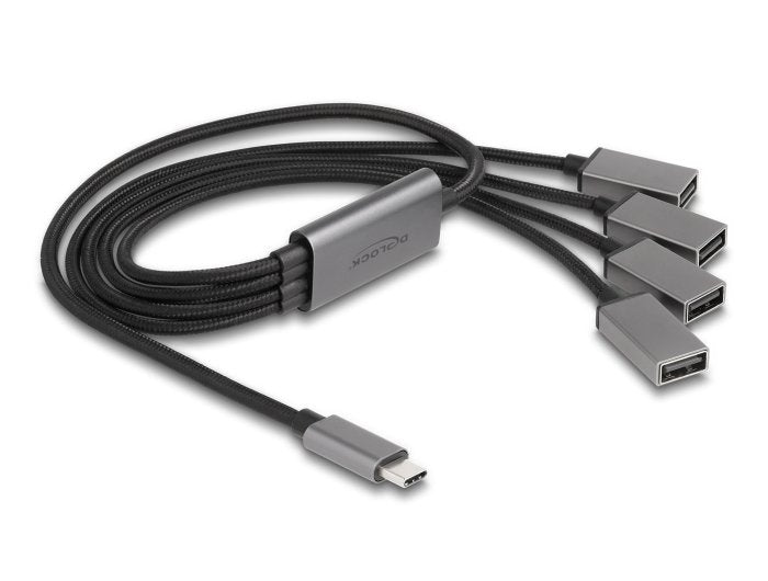 Delock 64210 Hub 4-Port Usb 2.0 Cable Usb-C 60cm