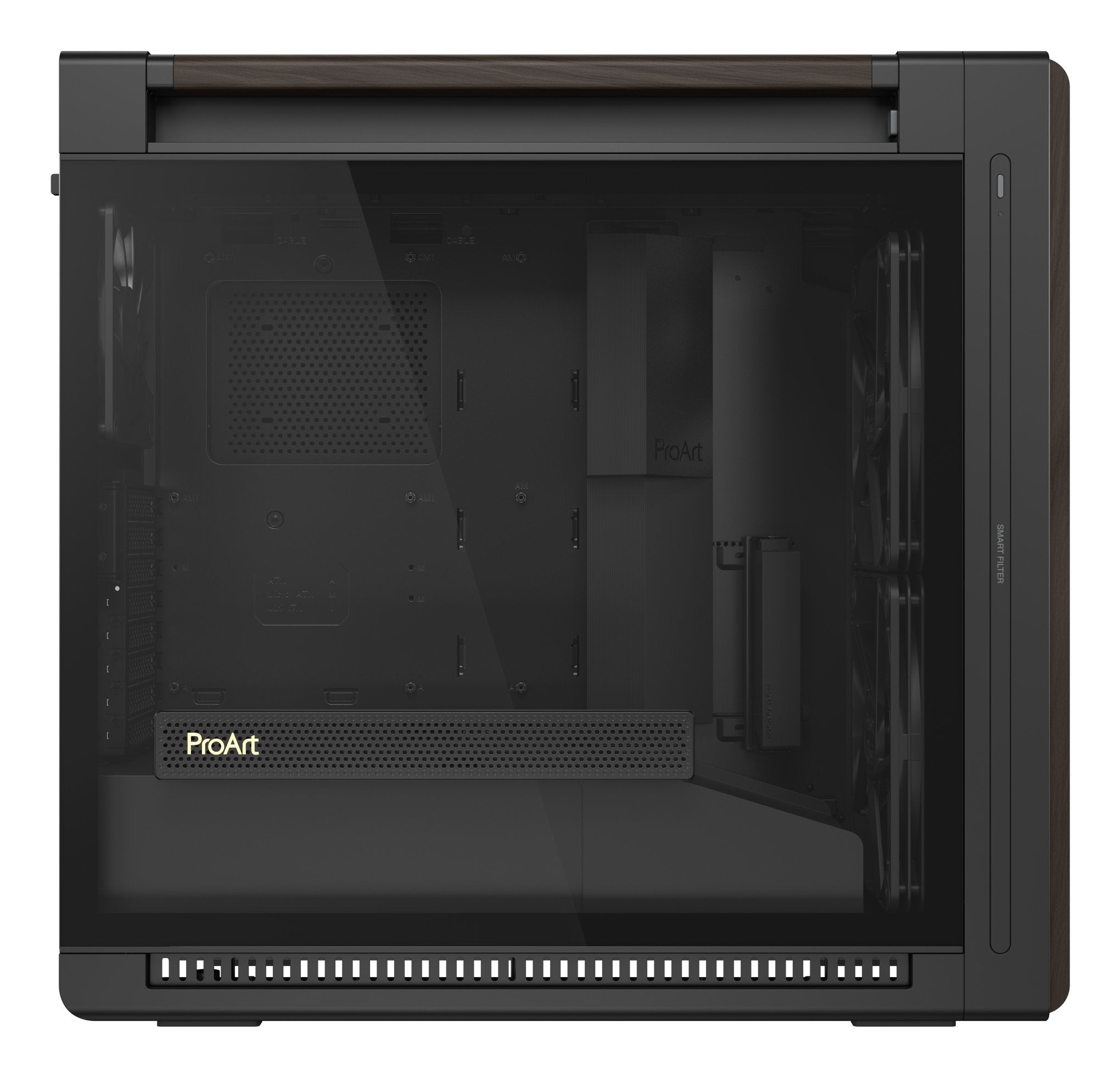 Caja Pc Asus Geh Proart Pa602 Walnut Wood Tg Pwm Modern Negro
