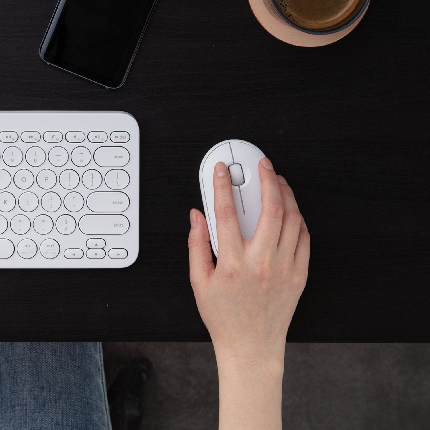 Logitech Pebble M350 Ratón Óptico Inalámbrico Blanco 910-005716