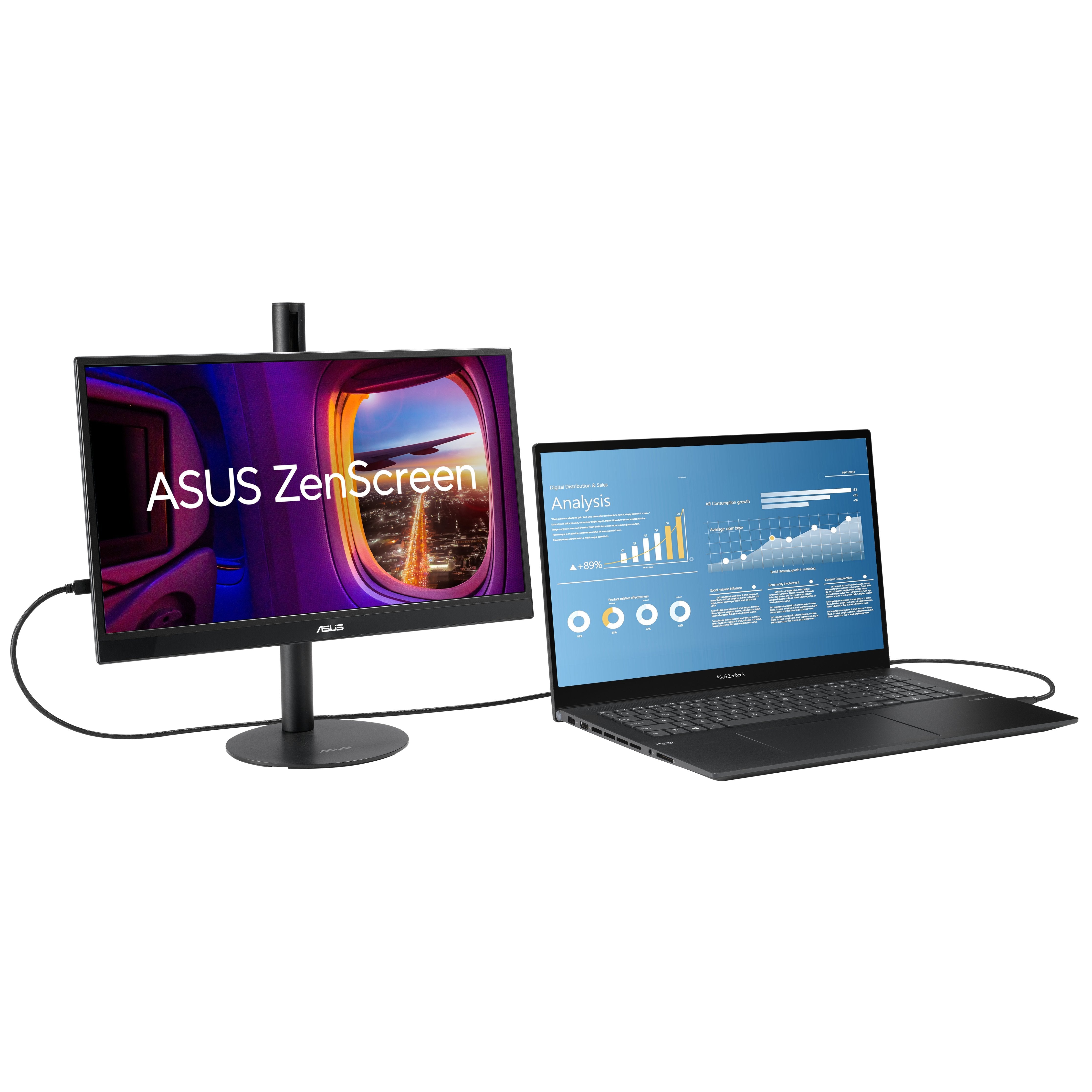 Monitor Portable Asus Zenscreen Mb17ahg 17.3" Ips Wled 1920x1080 144hz 300cd M2 5ms Hdmi Usb Type-C