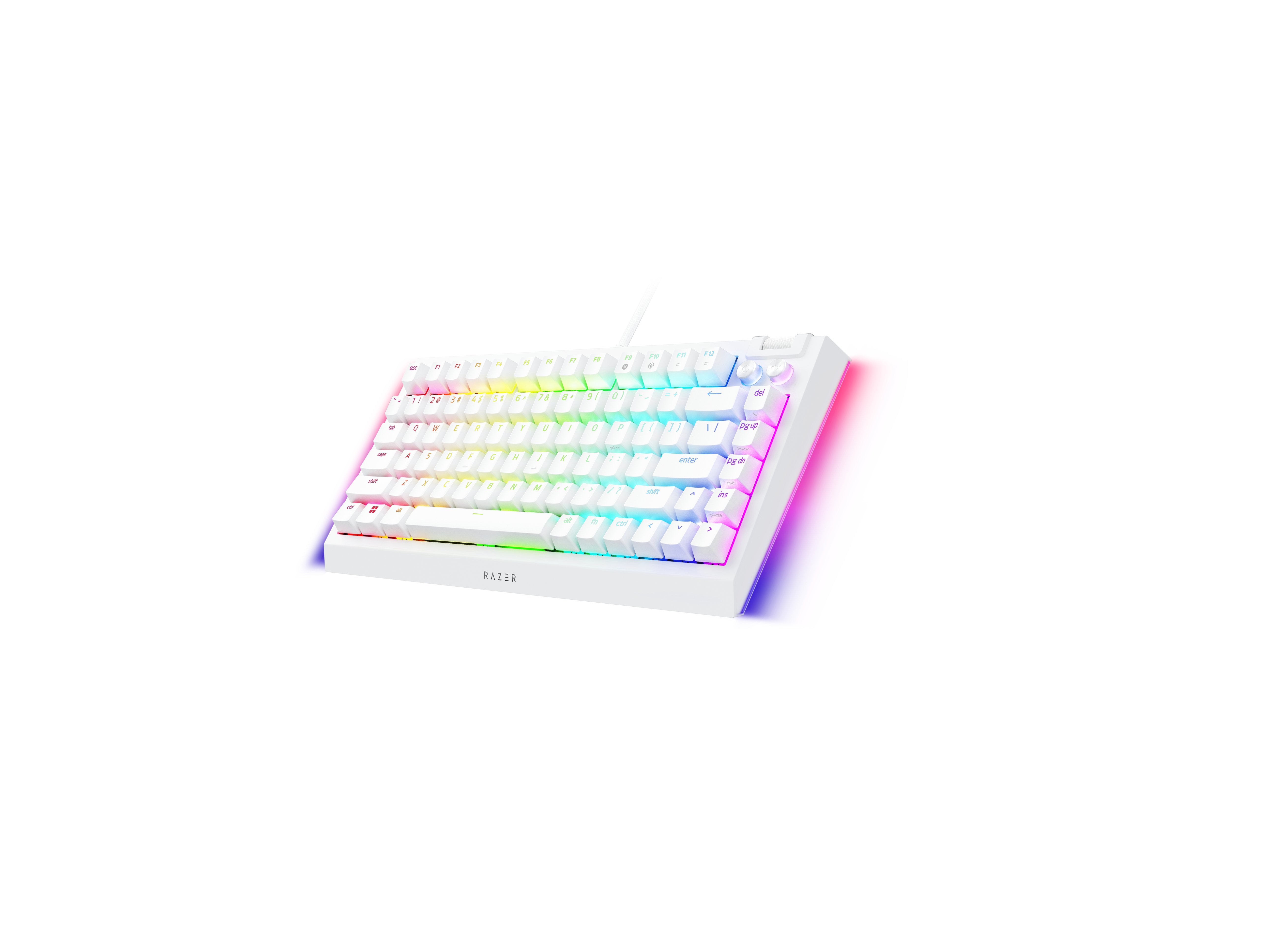 EAN 8887910072271 - Razer BlackWidow V4 75% teclado Juego USB QWERTY Inglés de EE. UU. Blanco imagen 6