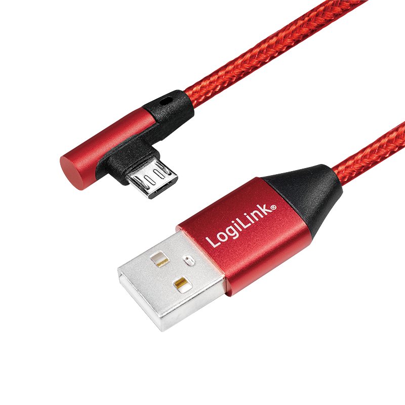 Logilink Cu0149 Cable Usb 0,3 M 2.0 Usb A Micro-Usb B Rojo