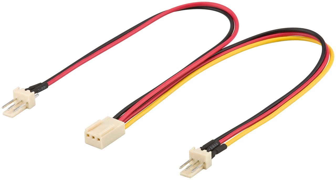 Goobay Internal Fan Power Cable 2x 3pin.St-> 3pin 0,22 M