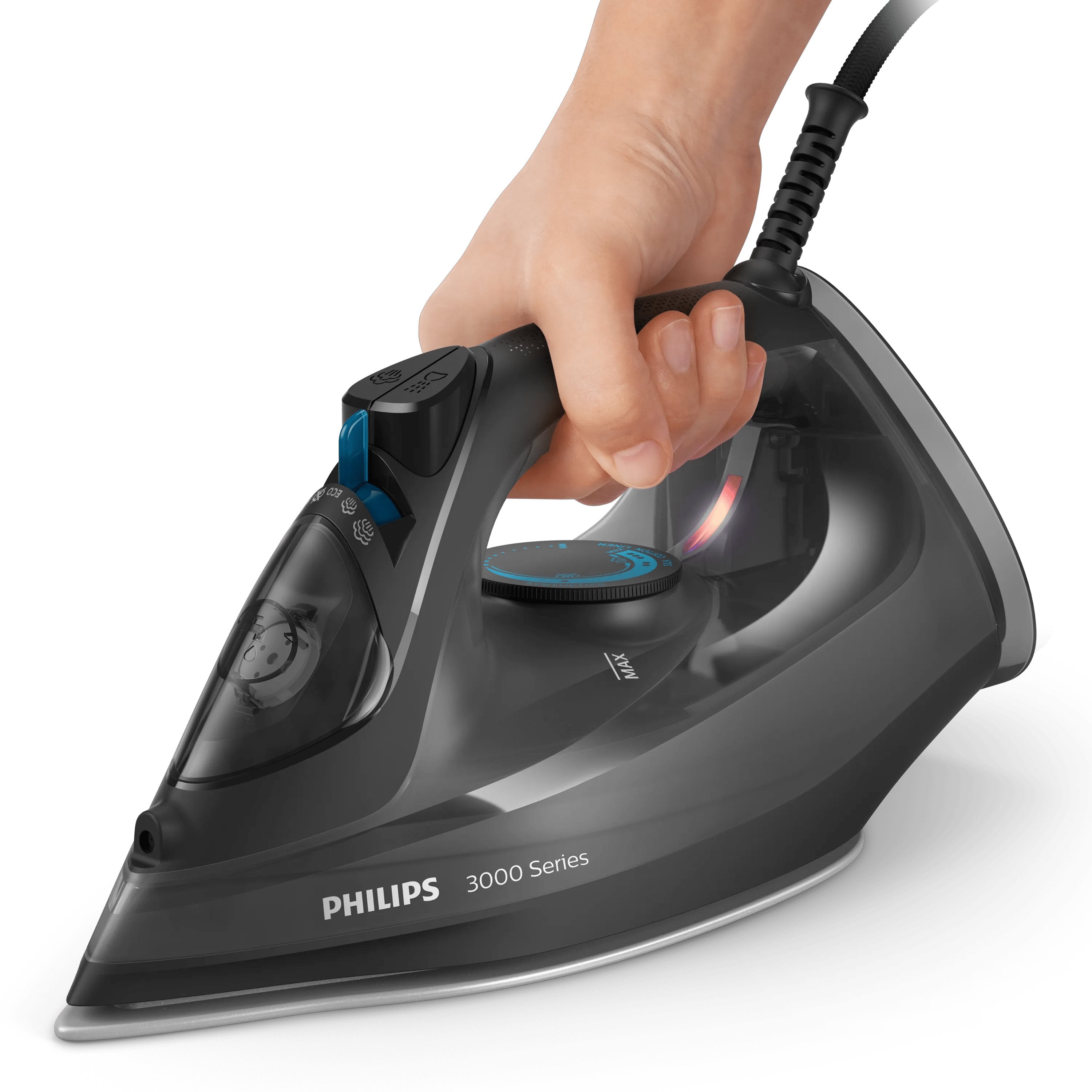 EAN 8720389003080 - Philips 3000 series DST3041/80 plancha Plancha a vapor Suela de cerámica 2600 W Negro imagen 4