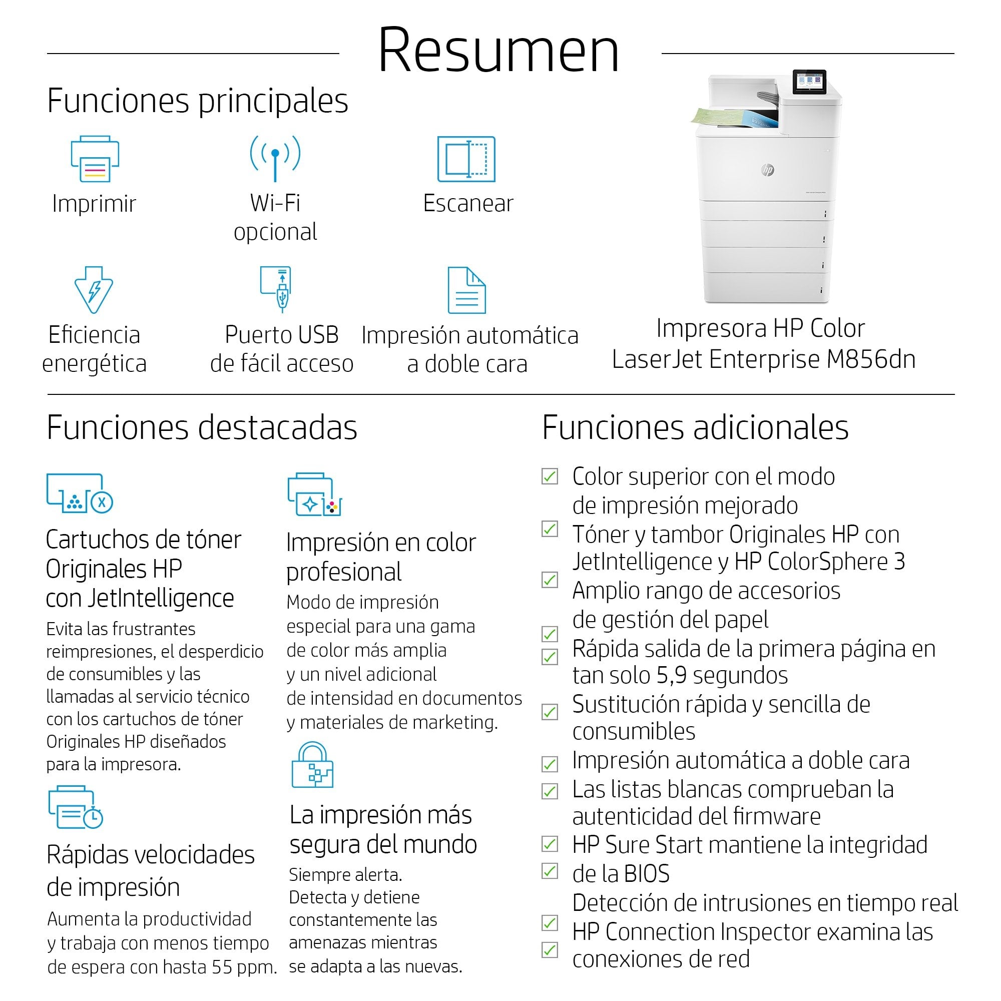 EAN 193015438279 - HP Color LaserJet Enterprise M856dn 1200 x 1200 DPI A3 Wifi imagen 14