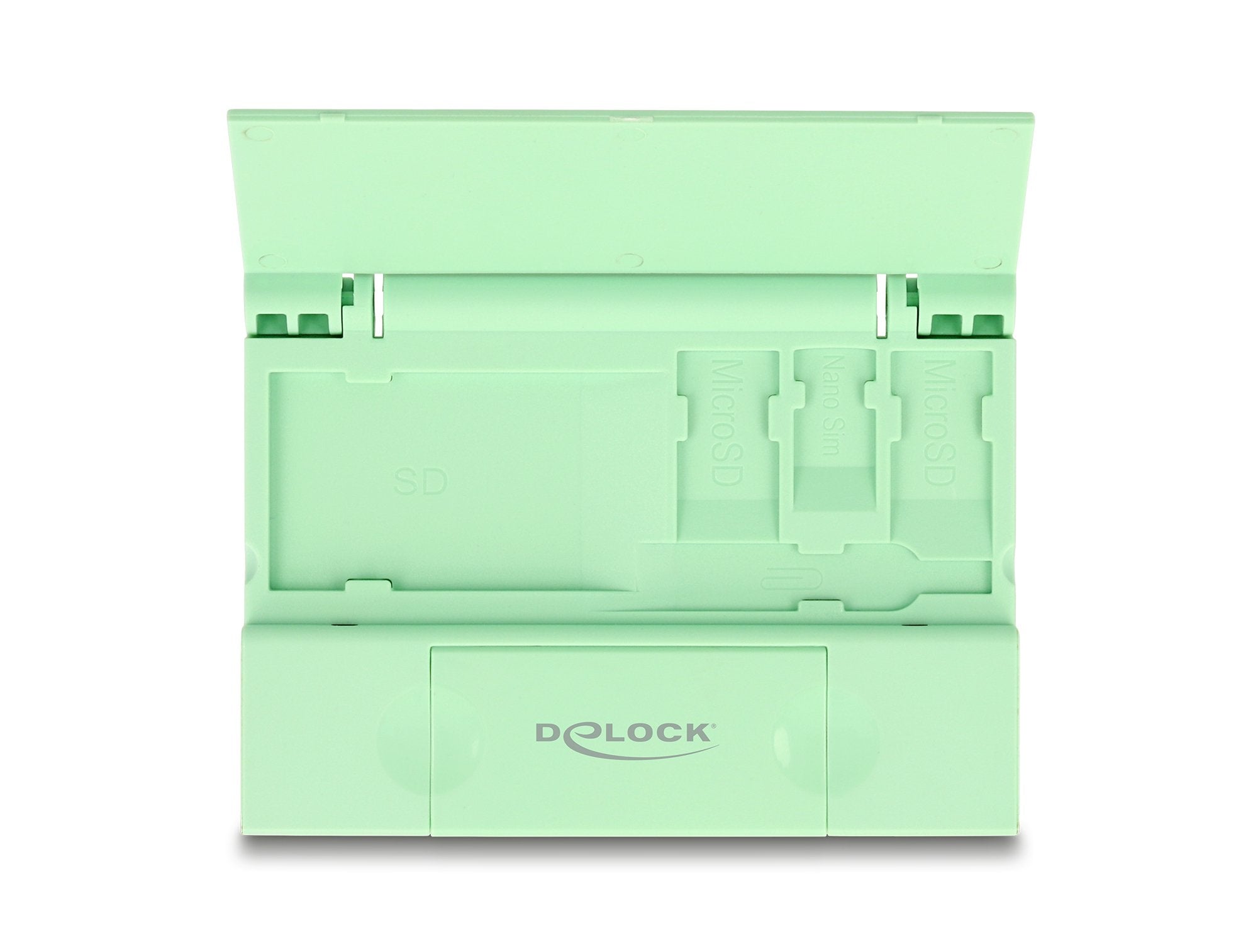 Delock Card Reader Usb 5 Gbps Usb Type-C Typ-A Für Sd Und Micro Sd Speicherkarten Mit Praktischem Speicherkarten Etui - Mint