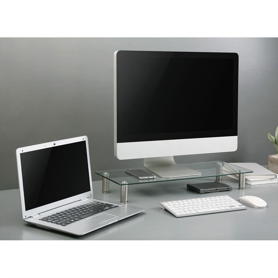 Roline Hhenverstellbarer Glas-Monitor-Stnder Rechteckig, Bis 20 Kg