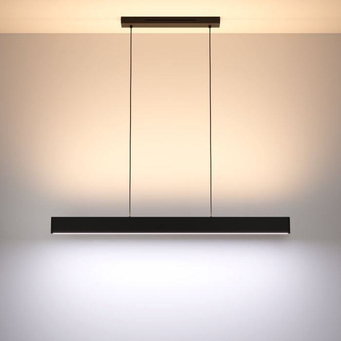 Ceiling Led Lamp Eglo Andreas, 2x19w, Rgb, 4320lm, Black, 117 X 7 X 110 Cm