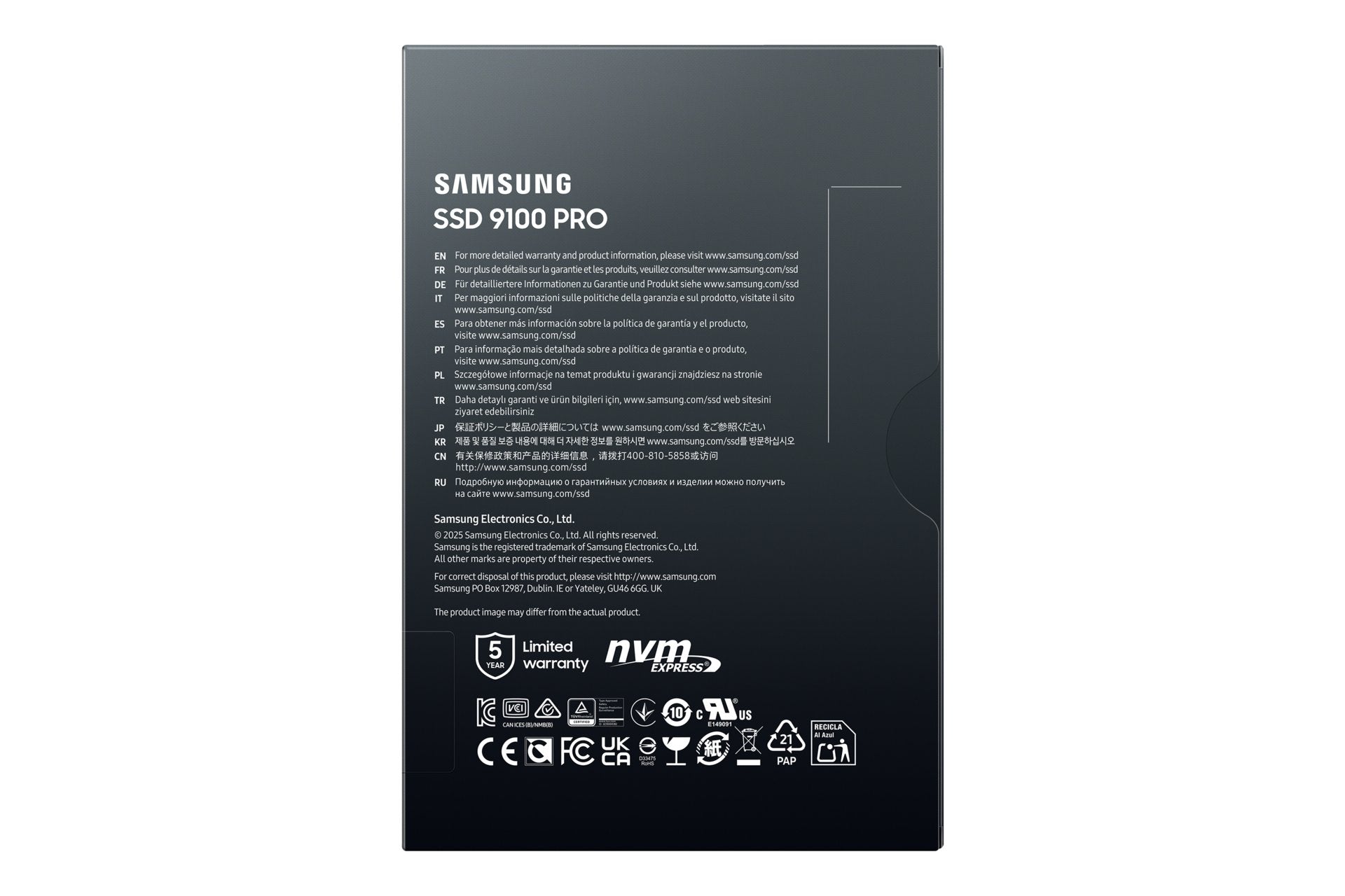 EAN 8806095811628 - Samsung MZ-VAP1T0 1 TB M.2 PCI Express 5.0 NVMe V-NAND TLC imagen 7