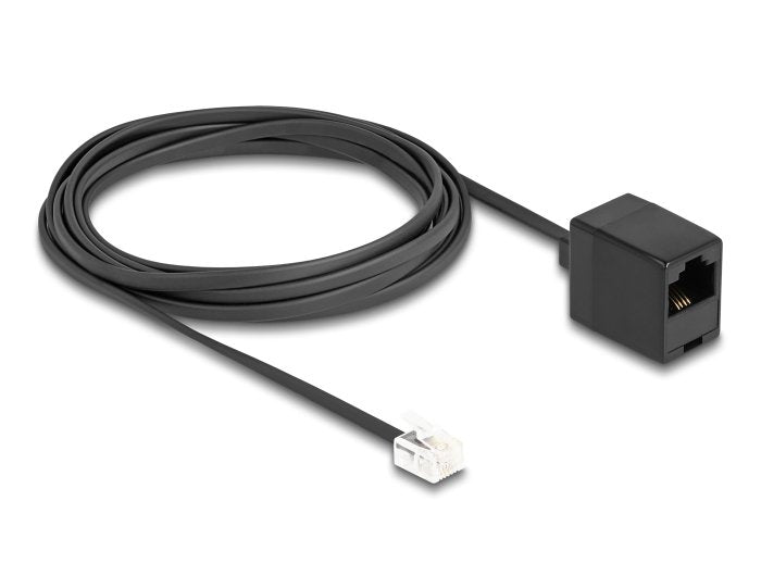 Delock Cable Telefono Rj11 Macho A Rj45 Hembra Negro 3 M