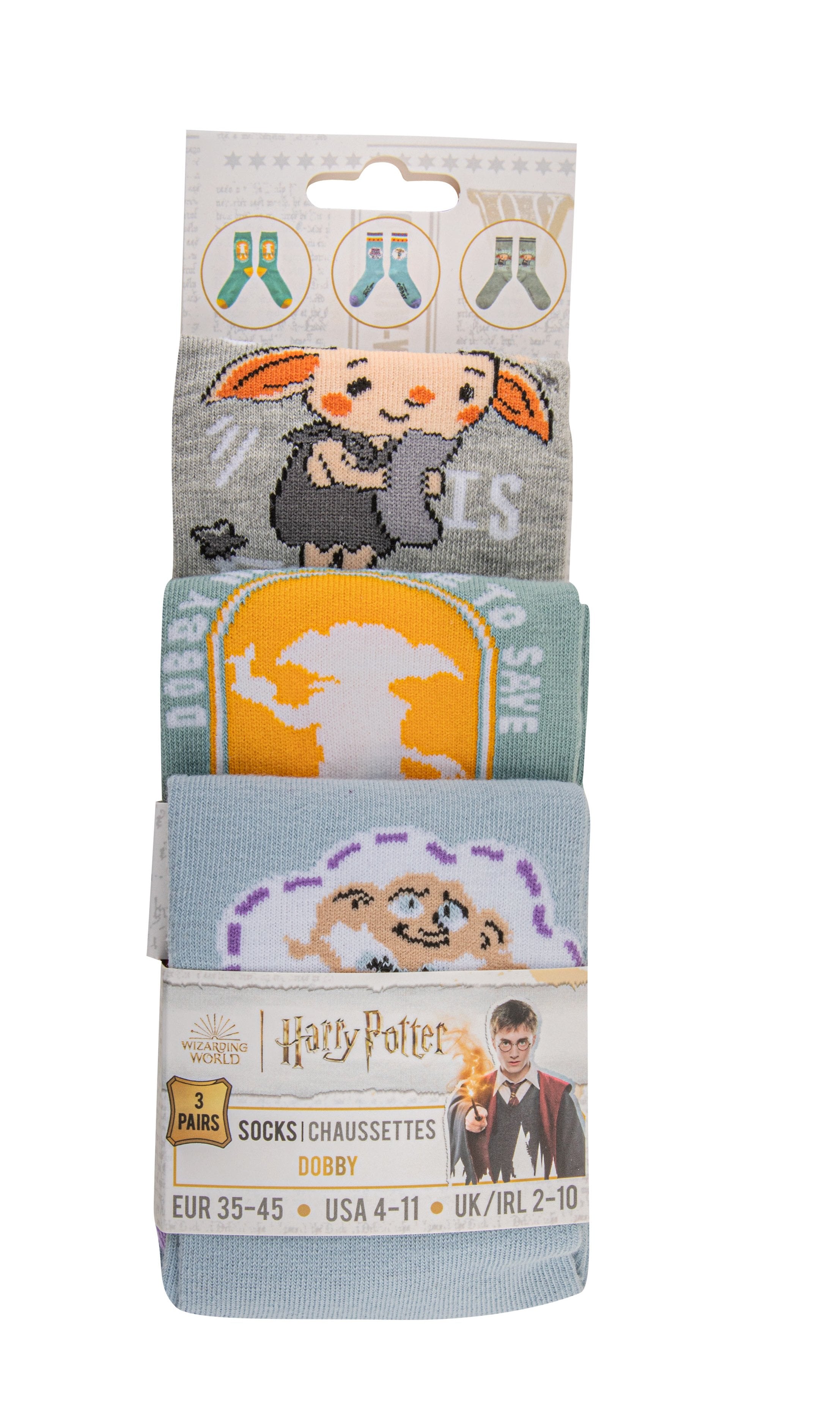 Set 3 Pares De Calcetines Cinereplicas Harry Potter Dobby