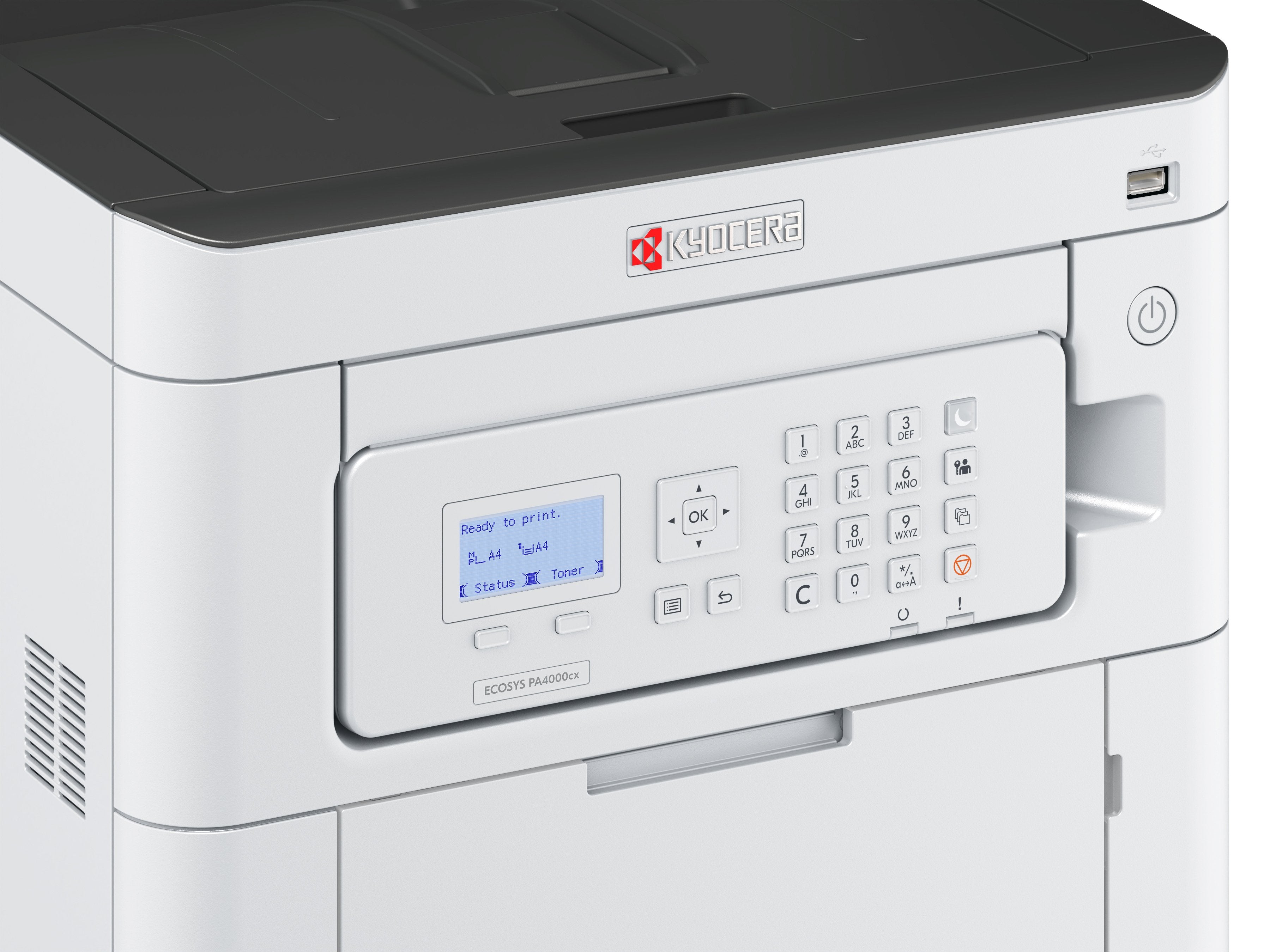 Kyocera Ecosys Pa4000cx Incl. 3 Años De Kyocera Life Plus, Impresora Láser Color Gris/Negra 870b61102z03nl0