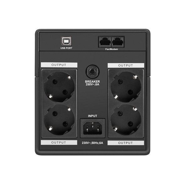 EAN 5901969406566 - Armac H/1000F/LED sistema de alimentación ininterrumpida (UPS) Línea interactiva 1 kVA 4 salidas AC imagen 6