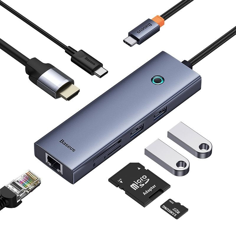 EAN 6932172630744 - Baseus ULTRAJOY 7 İN 1 MULTİFONKSİYONEL HUB ADAPTÖR-UZAY GRİ base para portátil y replicador de puertos A imagen 6