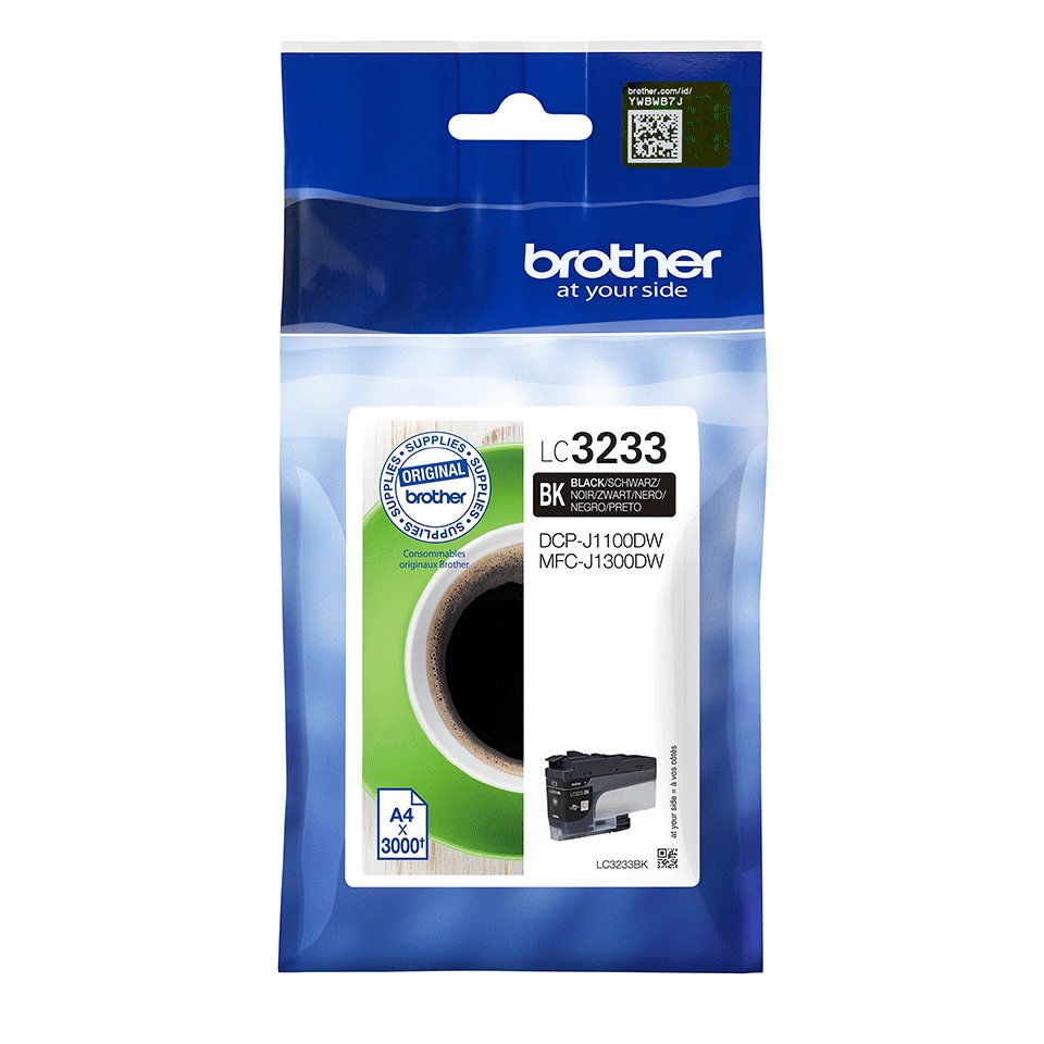 Tinta Brother Lc3233bk Dcpj1100dw Mfcj1300dw Ori Negra