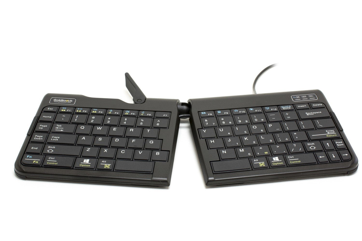 Teclado Alemán Bakkerelkhuizen Goldtouch Travel Go2 Wired Usb Qwertz Negro