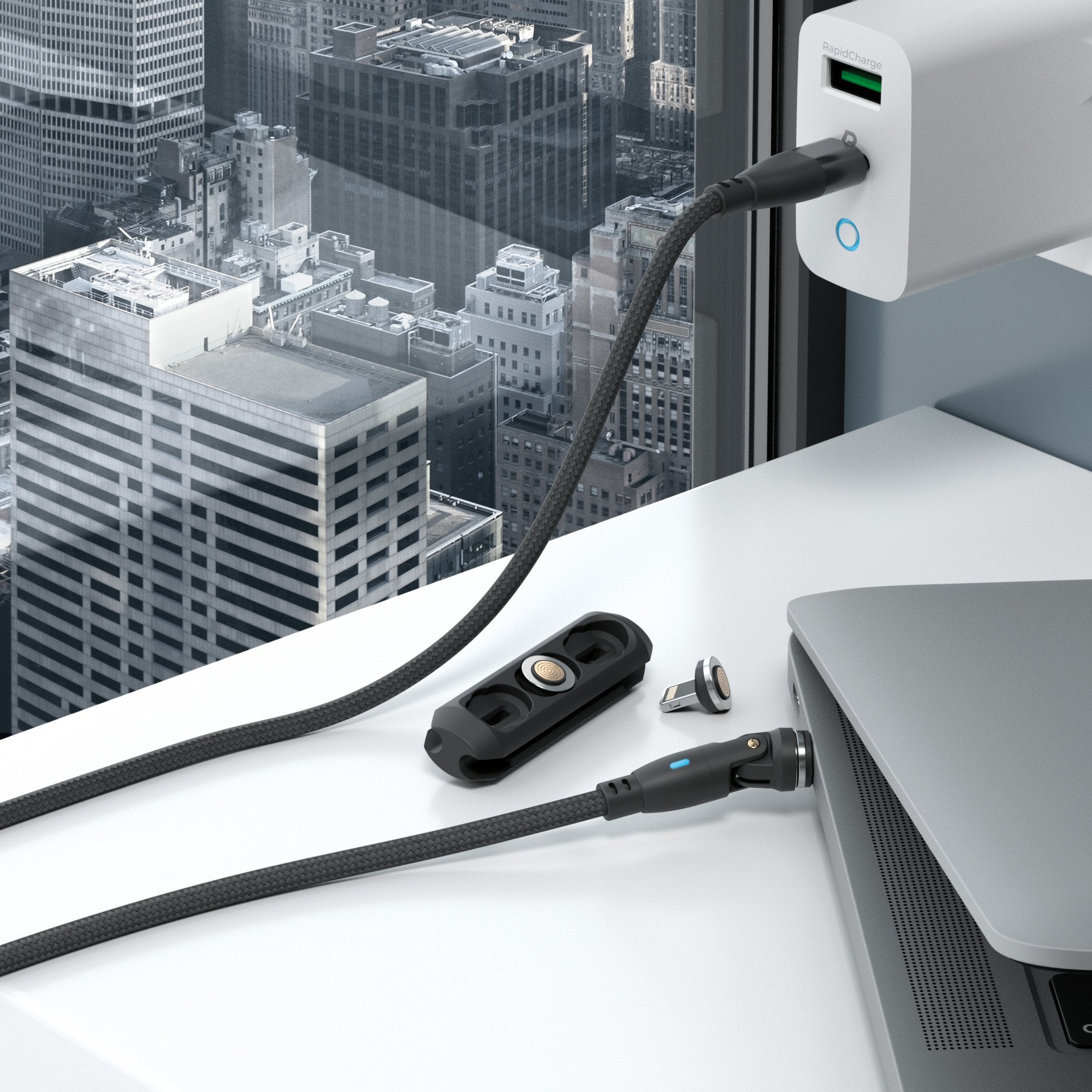 EAN 4040895011572 - RealPower MagneticCharge 100 cable USB 1 m USB C Negro imagen 5