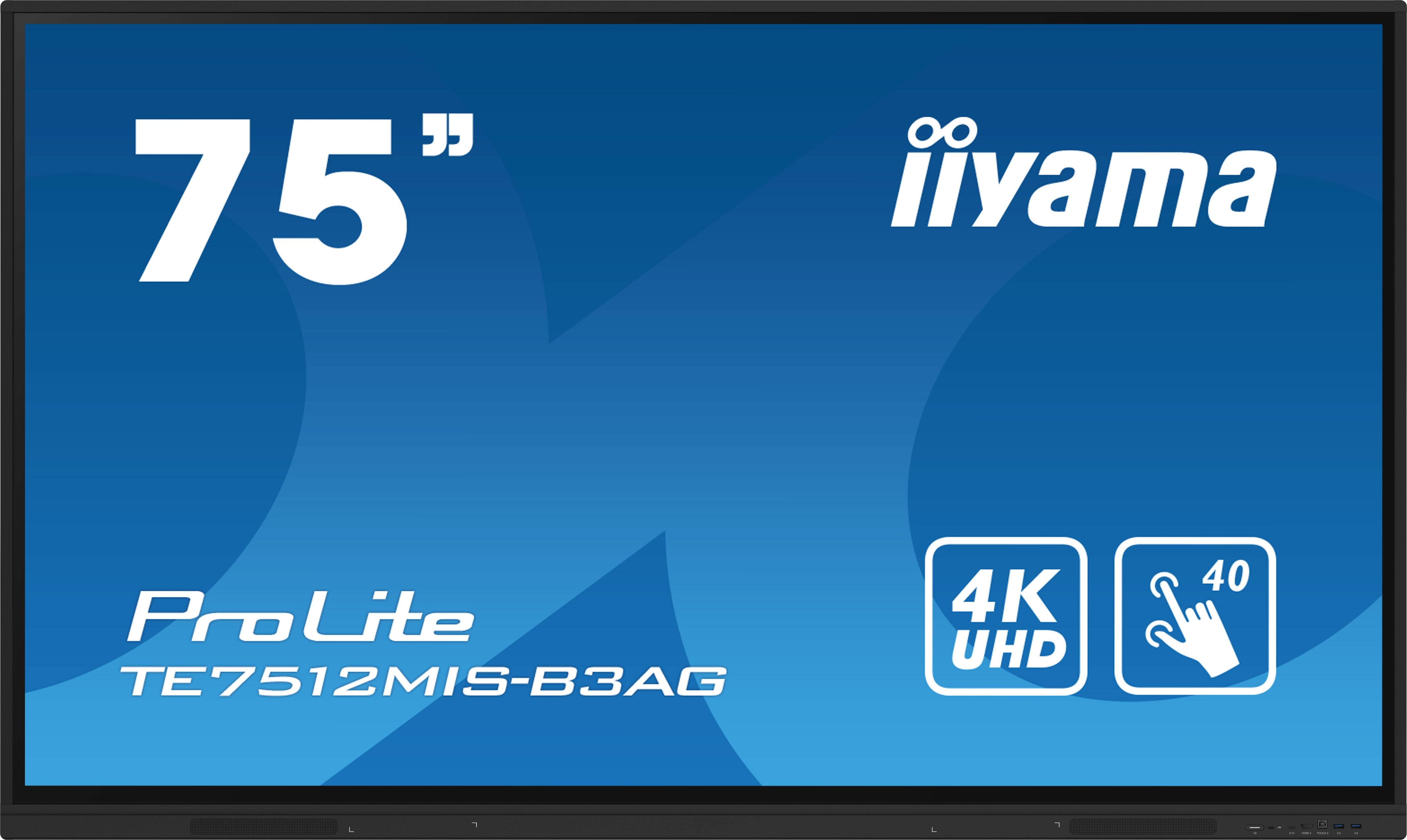 EAN 4948570123704 - iiyama TE7512MIS-B3AG pantalla de señalización Diseño de quiosco 190,5 cm (75") LCD Wifi 400 cd / m² 4K U imagen 2