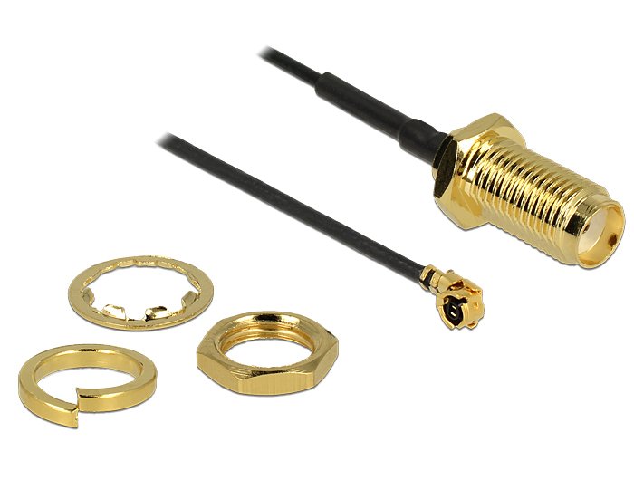 Delock Sma - Mhf/U.Fl 50mm Cable Coaxial 0,05 M Negro