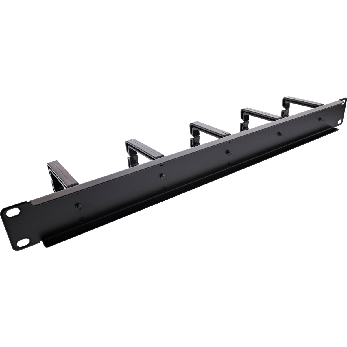 Panel De Gestión De Cables Inline De 19", 5 Soportes Pequeños, Ral9005, Negro