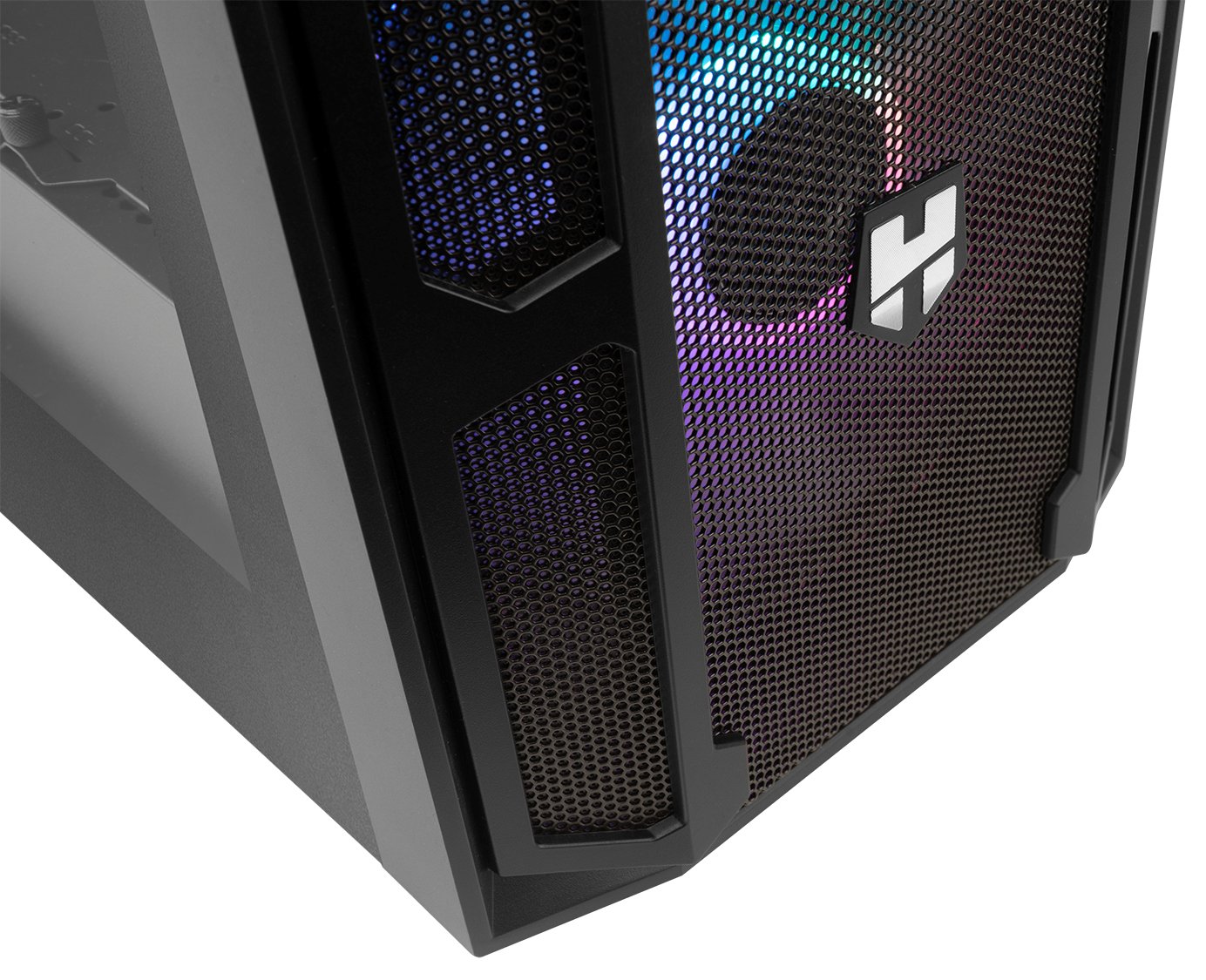 Caja Pc Nox Torre Atx Hummer Nova Argb 2xven 200mm Argb/Control Led/Lateralcristaltemplad Nxhummernova