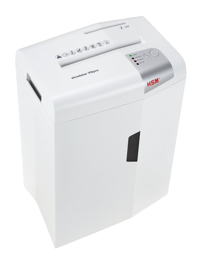 EAN 4026631057776 - HSM X6pro triturador de papel Corte en partículas 58 dB 22 cm Plata, Blanco imagen 2