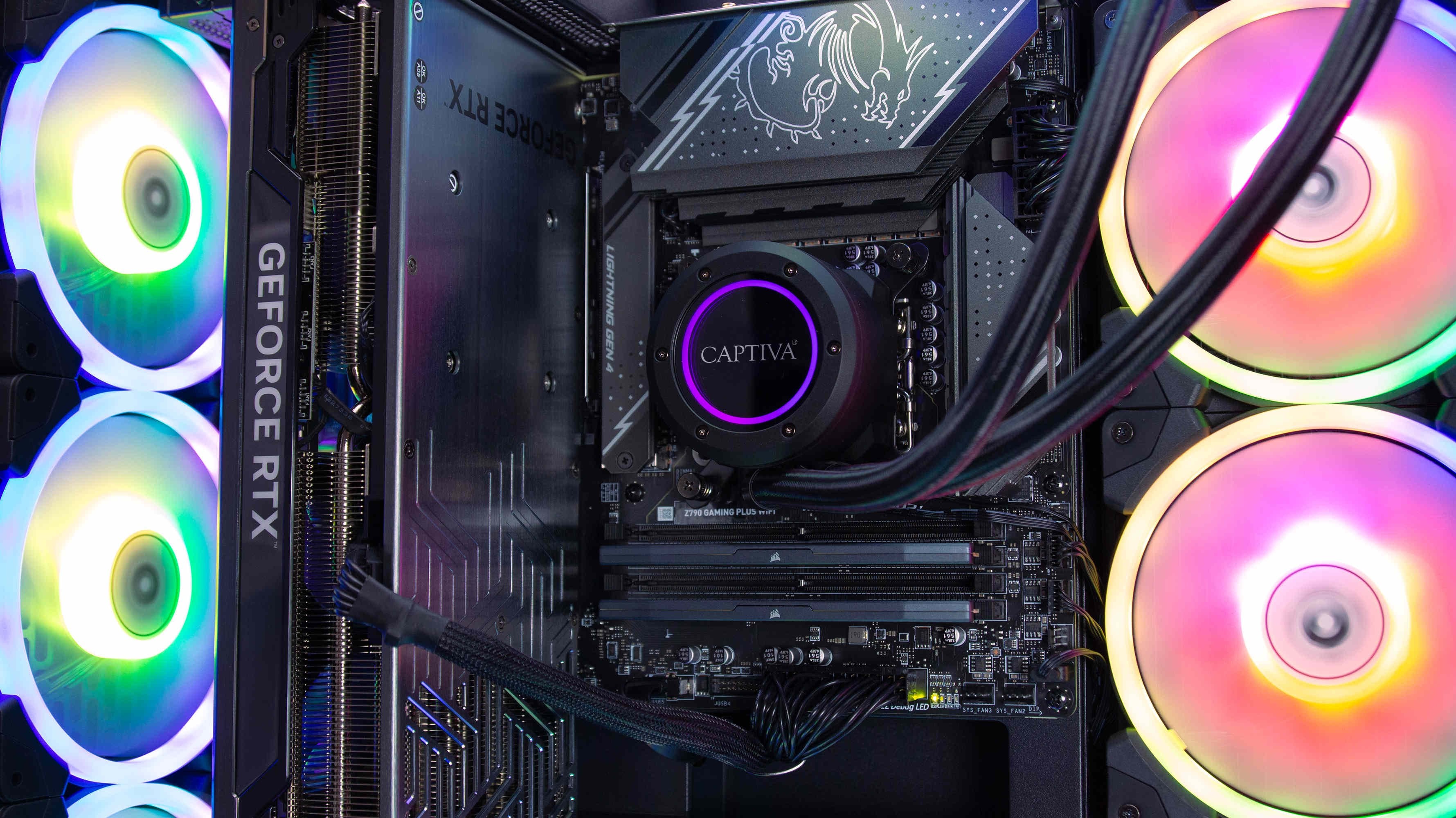 EAN 4046373902844 - CAPTIVA PC Ultimate Gaming R90-284 (Ryzen 9 9900X3D/RTX5090 32GB GDDR7/SSD 2TB+2TB/128GB/WLAN/Windows 11 imagen 8