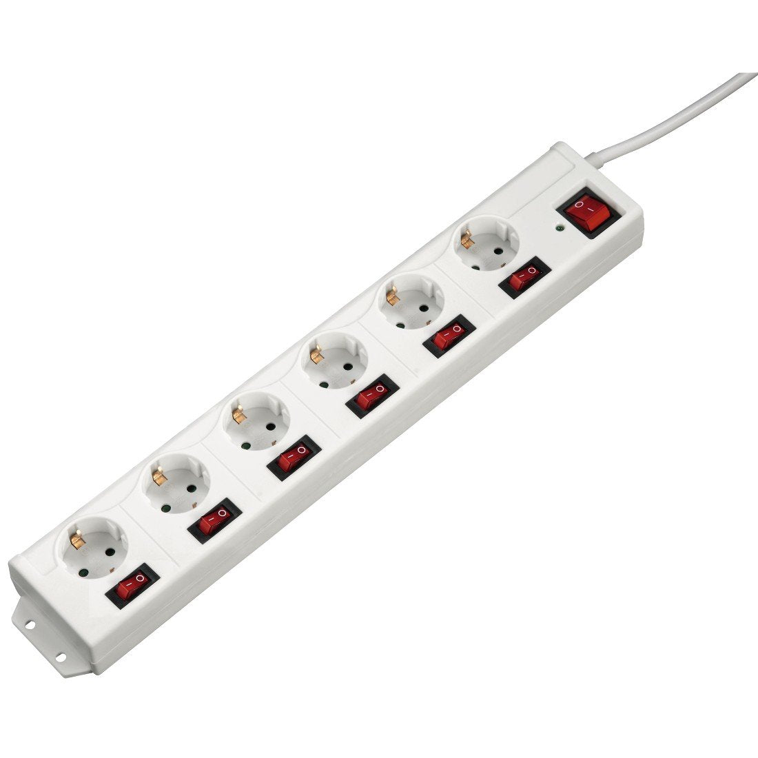 Hama Socket Line 6+1 Xl Simple Conmutable Blanco