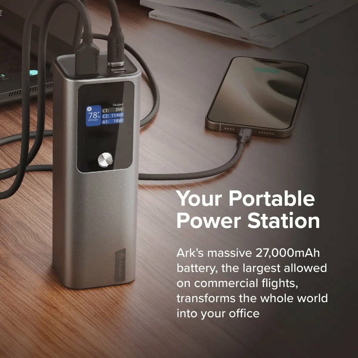 Ark 27.000mah Power Bank - With 140w Usb-C Charging