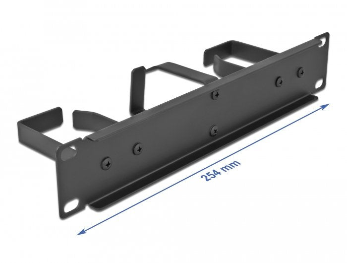Delock 10? Cablemanagement Rangierpanel Mit 3 Metall Bügeln (2 X Horizontal, 1 X Vertikal) 1 He Schwarz